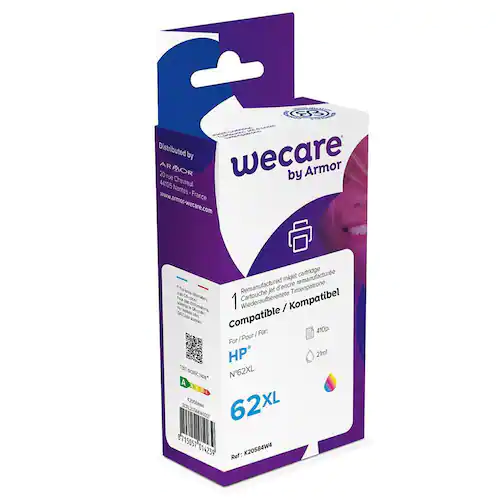 Wecare Bläckpatron 62XL färg