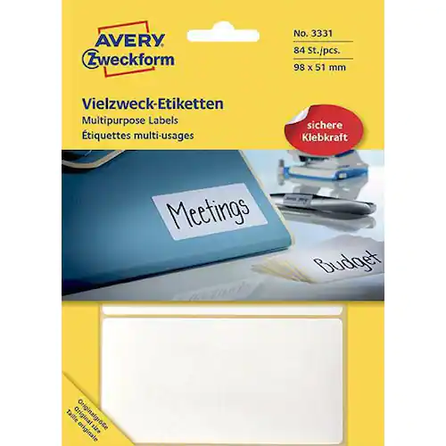 Avery Etikett handskrift 98x51mm vit
