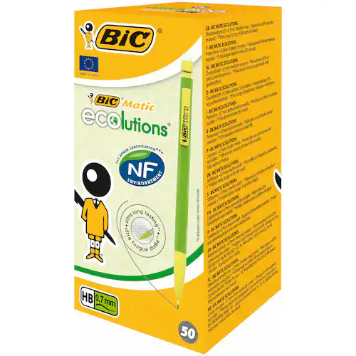 BIC® Stiftpenna, Matic ECOlutions, 0,7mm HB-stift, grön pennkropp
