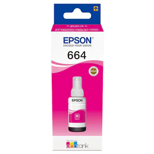 Epson Bläckrefill, C13T664340, T6643, magenta