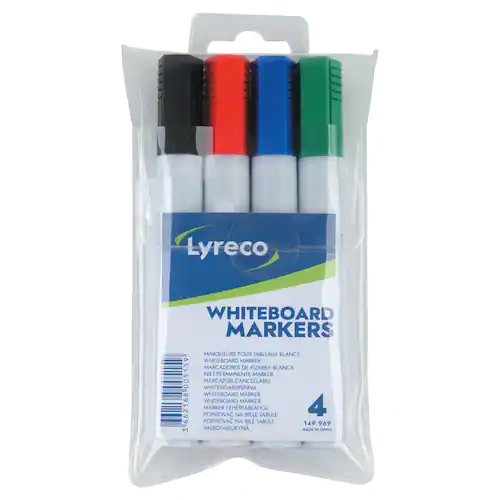 Lyreco Whiteboardpennor drywipe rund 4/FP