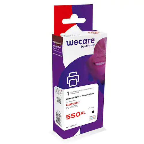 Wecare Bläckpatron, kompatibel med CANON PGi-550XL, 6431B001, svart singelpack