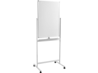 SpeaKa Professional Whiteboard SP-WB-309 (B x H) 600 mm x 900 mm Vit porträtt, Båda sidorna kan användas, Inkl. hjuluppsättning, Inkl. förvaringsfack
