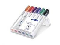 Whiteboardmarkers Staedtler Lumocolor 351 WP6 rund spets ass. färger - (6 st)