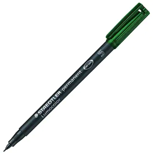 STAEDTLER Lumocolor Universalpenna Lumocolor® 317 permanent, mediumspets, 1 mm linjebredd, grön