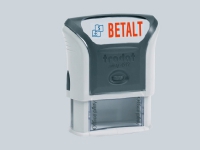 Stempel Trodat Printy 4912 blå/röd text 'Betalt'