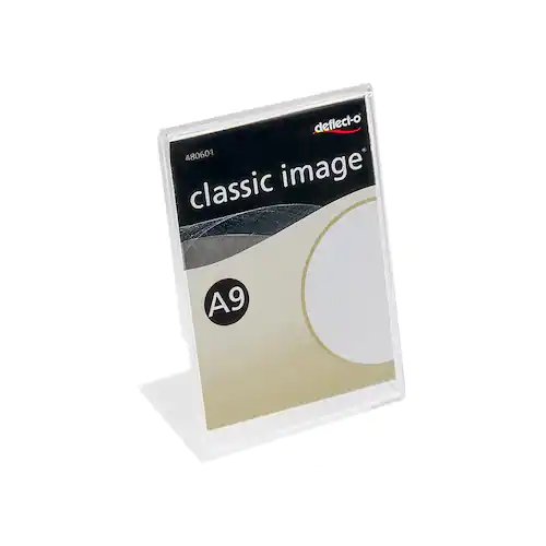 deflecto® Informationsställ acryl A9 lutande
