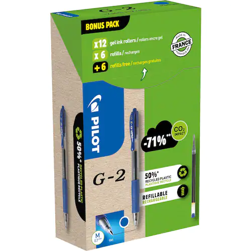 Pilot Gelpenna G2 Greenp. blå 12+12/FP
