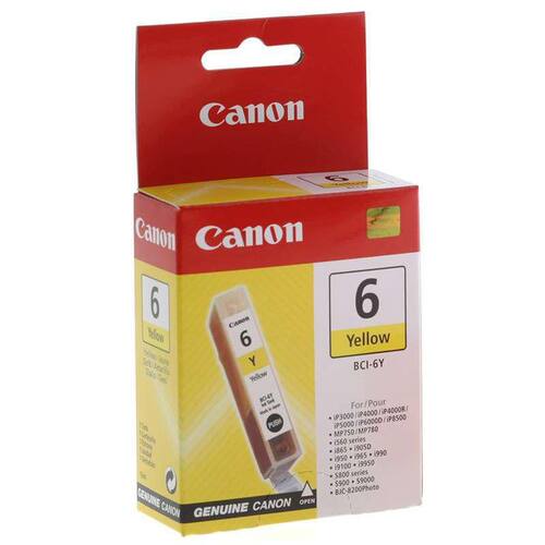 Canon Bläckpatron, BCI-6 Y, 4708A002, gul, singelförpackning