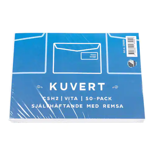 Emo Kuvert Konsument C5H2 Vit Remsa