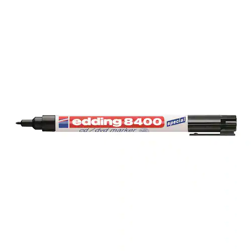 edding Märkpenna Permanent 8400 CD/DVD/BD med 0,5 - 1 mm, svart