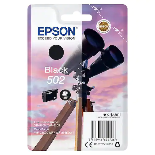 Epson Bläckpatron C13T02V14010 T502 Svart