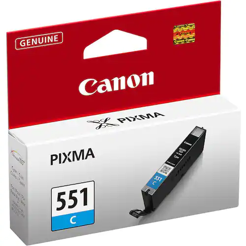 Canon Bläckpatron, PIXMA CLI-551 C, 6509B001, ChromaLife100+, cyan, singelförpackning