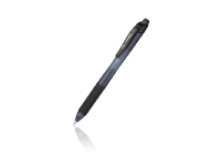 Pentel Energel X, Indragbar gelpenna, Svart, Svart, Translucent, Plast, Gummi, Gummi, Ambidextrous