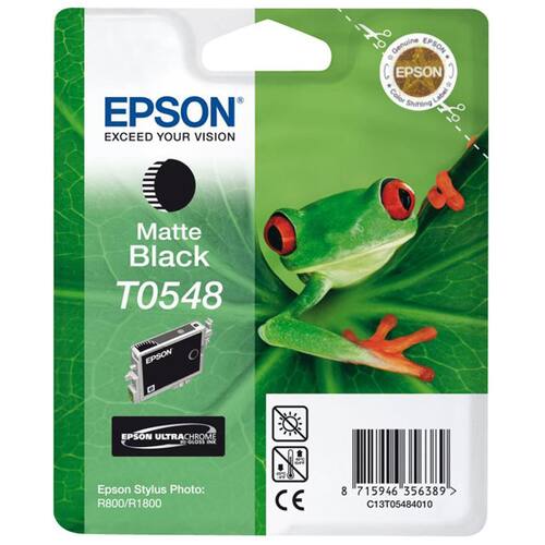 Epson Bläckpatron, T0548, C13T05484010, Frog, ULTRACHROME, matt svart, singelförpackning