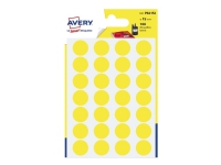 Runde etiketter Avery PSA15J, Ø 15 mm, gul, pakke a 168 stk.