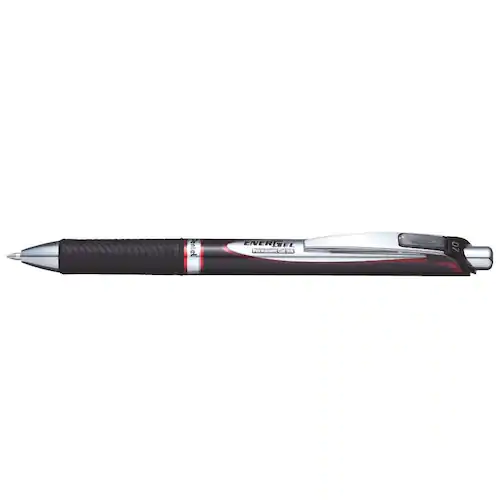 Pentel Gelpenna Energel Perm.roller röd