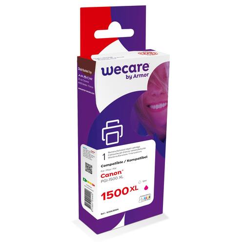 Wecare Återanvänd bläckpatron kompatibel med CANON PGI-1500 XLM, PGi-1500XL M, Magenta singelpack