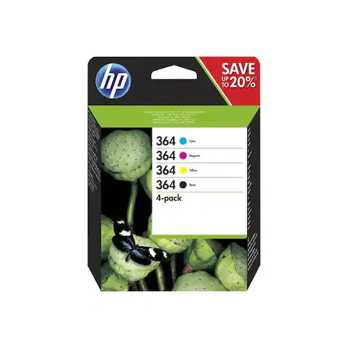 HP Bläckpatron, 364, CMYK multiförpackning, N9J73AE