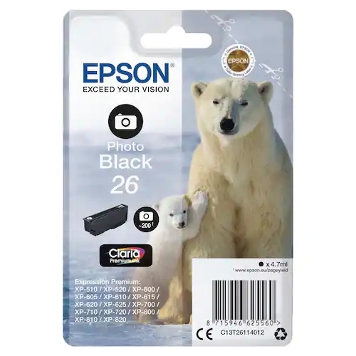 Epson Bläckpatron C13T26114012 fotoSvart