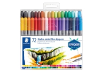 STAEDTLER Design Journey - Märkpenna med dubbel spets - blandfärger - 0.5-0.8 mm / 3 mm - smal / bred (paket om 72)