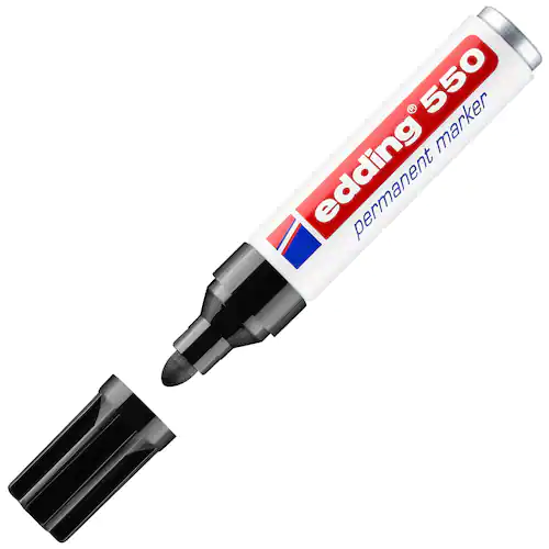 edding Märkpenna Permanent 550 med 3 - 4 mm, svart