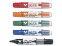 Whiteboardmarkör Pilot V-Board Master, rund, box med 5 färger