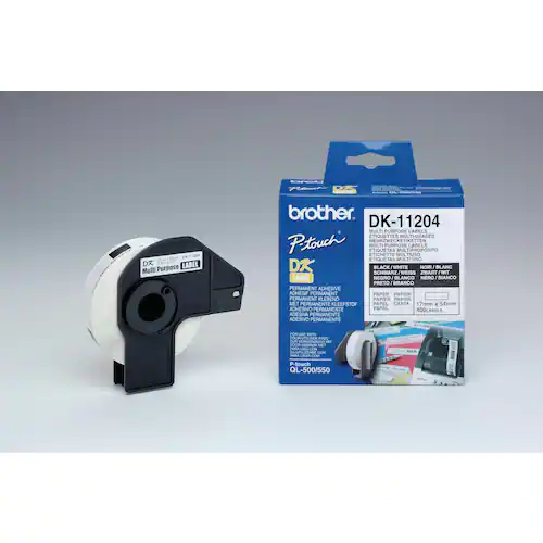 Brother Adressetiketter, P-Touch DK-11209, 29 x 62 mm, permanent självhäftande, svart och vit