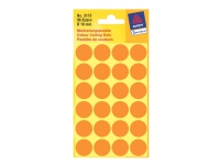 Etiket Avery neon orange Ø18mm 3173 96stk/pak - (96 stk.)