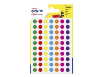 Etiketter Avery PSA08mx Ø8mm ass. färger (förpackning med 420 st.)