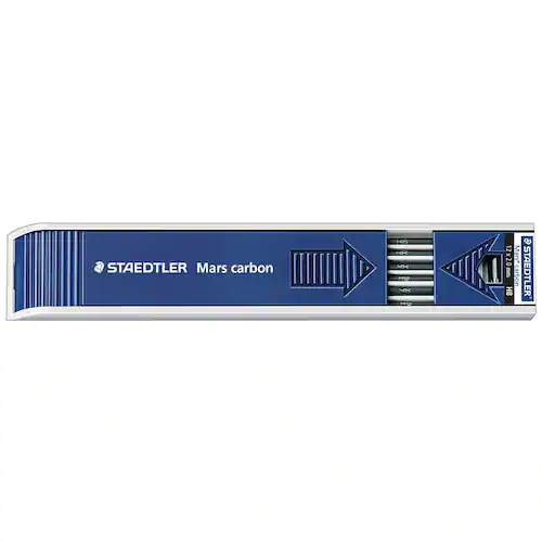 Staedtler Mars Stift till mekanisk stiftpenna, Mars Carbon 200, 2 mm HB-stift