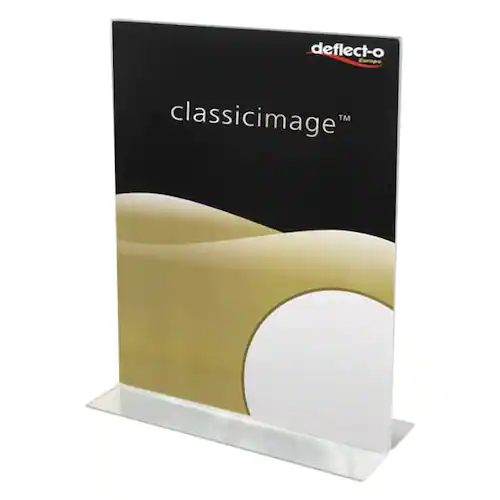 deflecto® Informationsställ acryl A4 stående