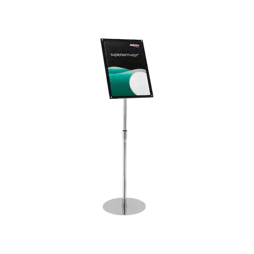 deflecto® Informationsställ acryl A3 fasade kanter