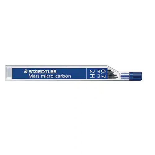 Staedtler Mars Stift till mekanisk stiftpenna, Mars Micro Carbon, 0,7 mm 2H-stift