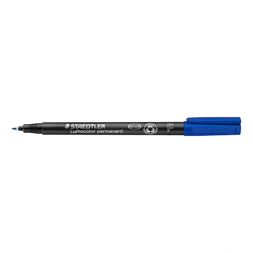 STAEDTLER Lumocolor Universalpenna Lumocolor® 318 permanent, tunn spets, blå