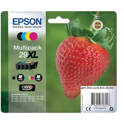 Epson Bläckpatron 29XL, C13T29964012, Strawberry, Claria Home-bläck, hög kapacitet