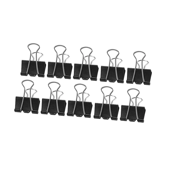 10x Pappersklämmor i Metall - 2.5 cm