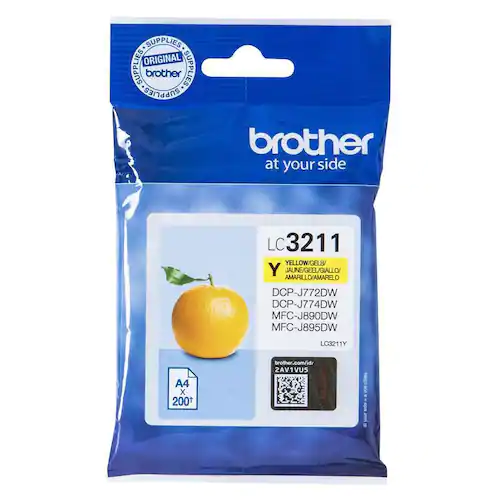 Brother Bläckpatron LC3211 Gul