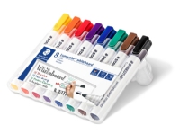 Whiteboardmarker Staedtler Lumocolor 351 WP8 PP rund spids med 8 stk. ass. farver