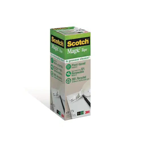 Scotch® Magic™ tejp, A Greener Choice, genomskinlig, 19 mm x 33 m