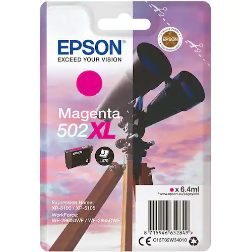 Epson Bläckpatron C13T02W34010 T502XL Magenta