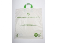 Plastikbærepose återvunnen slinga 400x450/50x0,06mm 250stk/kar - (250 stk.)