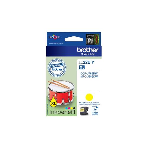 Brother Bläckpatron LC22UY Gul