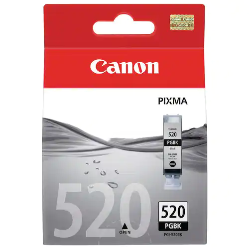 Canon Bläckpatron PIXMA PGI-520 BK, 2932B001, ChromaLife100+-bläck, svart, singelförpackning