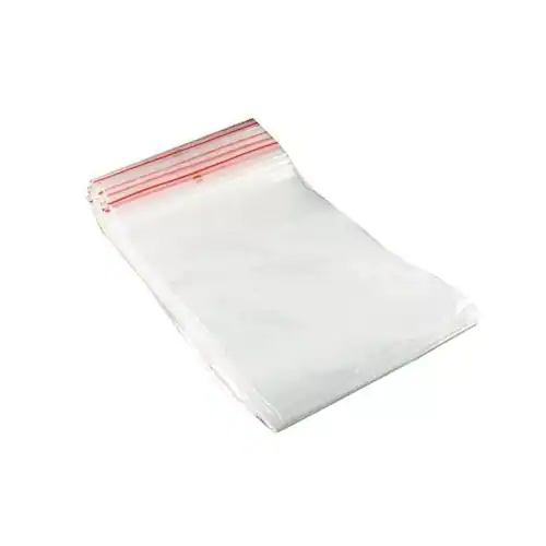 Staples Plastpåse, klämförslutning, återförslutningsbar, transparent, 70 x 100 mm 100-pack