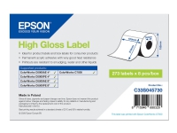 Epson - Högblank - permanent akrylhäftning - 105 x 210 mm 273 etikett (er) (1 rulle/rullar x 273) matrisskurna etiketter - för ColorWorks CW-C6000Ae, CW-C6000Pe, CW-C6500Ae, CW-C6500Pe