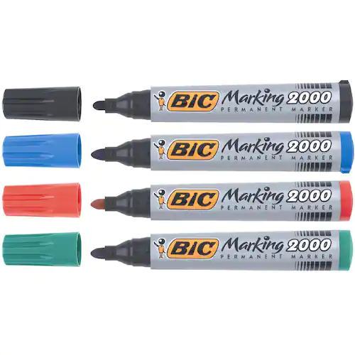 BIC® Märkpenna Marking™ 2000, permanent, medium1,7 mm linjebredd, olika färger