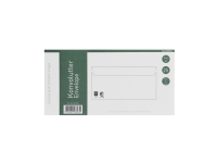Kuverter M65 m/rude 90g Peel & Seal 110x220 mm hvid - (25 stk.)