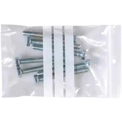 Staples Plastpåse, påskrivbar, klämförslutning, återförslutningsbar, transparent, 100 x 150 mm, 100-pack