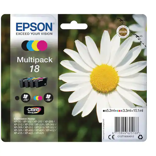 Epson Bläckpatron C13T18064012 BK/C/M/Y